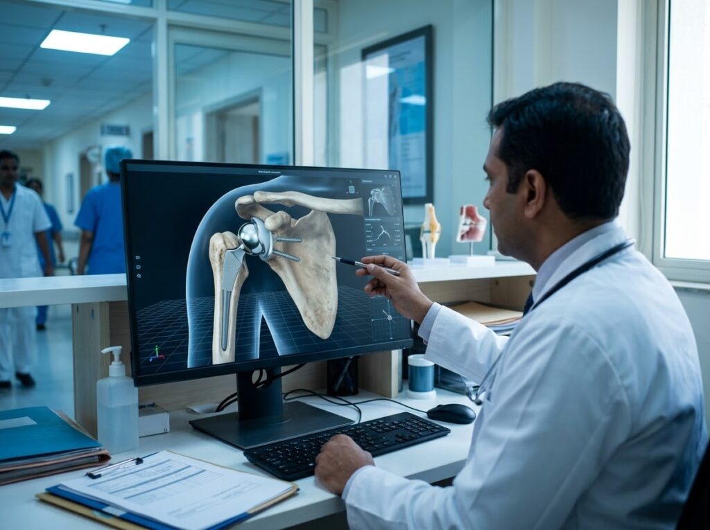 Shoulder joint replacement medic